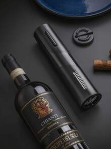 Conjunto Elegante de Acessórios para Vinho: Saca-Rolhas Automático