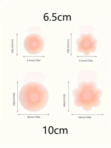 12 件硅胶隐形提拉文胸，提升和增强乳沟，适合小胸围、露背、无肩带文胸，适合礼服、约会、婚礼（2/12 件） - 彩色 - 查看 4