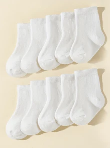 1/5/10/20 Paar Baby Einfarbige Socken, kurze & halbe Wadensocken, Jungen & Mädchen, koreanischer Stil, geeignet für Zuhause, alle Jahreszeiten