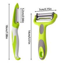 1/2pcs Potato Apple Vegetable Peeler, I-Type And Y-Type Peeler For Fruits And Vegetables Potatoes Carrots Cucumbers, 3-In-1 Blade Rotating Design With Shredding Function - Multicolor - View 4