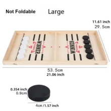 1PC Wooden Table Top Quick Hockey Battle Game Paced Slingshot Puck Board Game Sling Puck Winner Party Game Adult Family Game Desktop - Multicolor - View 8