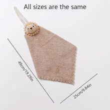 1 pièce Serviette imprimée avec motif d'animal de la forêt mignon, serviette carrée en polaire douce, chiffon de nettoyage absorbant polyvalent pour la décoration de la salle de bain et de la cuisine, été