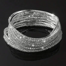 12 Stücke/6 Stücke glänzendes Tennis-Armband für Frauen - vielseitig & elegantes Stretch-Armband, geeignet für den Alltagsgebrauch und Partys, ideales Valentinstags-Geschenk