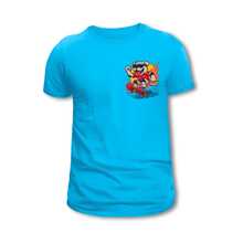 Playera de niño y niña animales juegos extremos moda unisex 4 - Azul - Ver 1