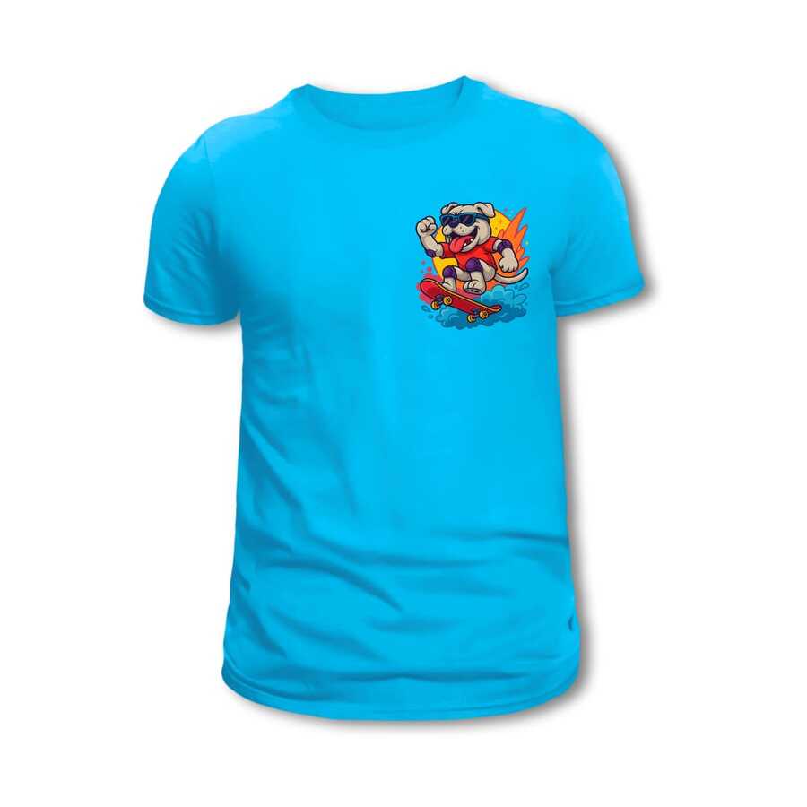Playera de niño y niña animales juegos extremos moda unisex 4 - Azul - Ver 1