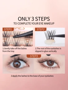 Mlen Diary 睫毛簇，132 件 C 卷 9-14 毫米独立睫毛，DIY 漫画睫毛，可重复使用的自然蓬松睫毛，在家睫毛簇、睫毛簇、独立睫毛、睫毛、假睫毛