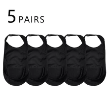 5 pares de calcetines náuticos casuales para mujer, calcetines invisibles transpirables de seda fina de baja altura antideslizantes para uso diario en verano