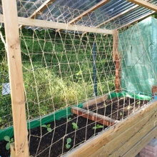 Vintage Style Jute Rope Net As A Natural Plant Support, Suitable For Climbing Plants And Beans, Outdoor Garden Decoration, Suitable As An Indoor Plant Stand, Home Decoration, Simple Garden Fence