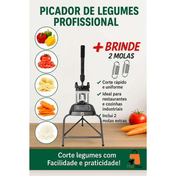 Picador Cabrita para Cortar Batatas Fritas - Picador Profissional de Legume