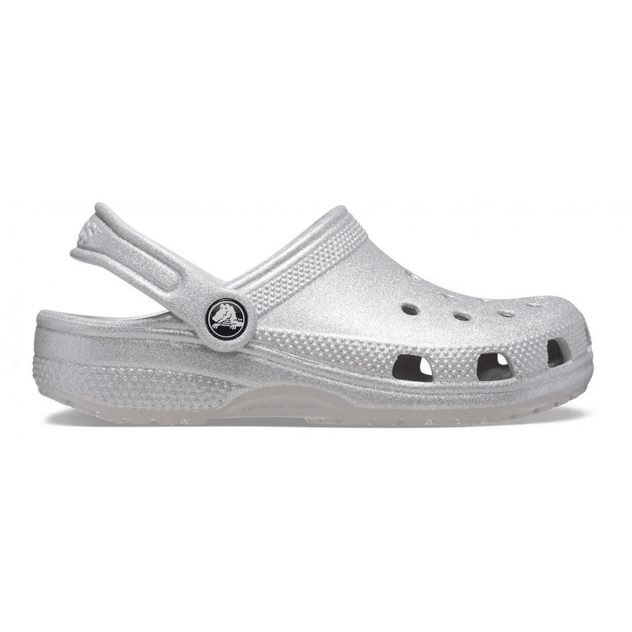 Crocs Classic Glitter Clog T - Bạc - Xem 1