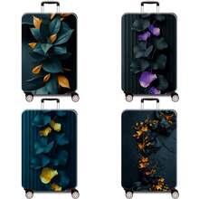 1pc Plant Style Series Printed Pattern, Thickened Suitcase Protective Cover, Thickened Suitcase Accessories, Suitable For Business, Business Trips, Vacations, Travel, Luggage Check-In, Back To School, Add Color To Your Suitcase. Suitable For 20-28 Inch Suitcases. Travel Essentials Travel Accessories Vacation Summer Holiday Bag For School School Accessories School Stuff - Multicolor - View 3