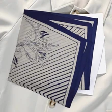 1 pièce Foulard carré avec motif géométrique pour femmes, printemps/été