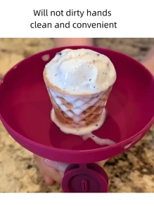 1 Pieza, Soporte de helado de silicona 2 en 1, Soporte para paletas de verano, Soporte a prueba de fugas con protección contra goteo, Molde portátil para paletas de hielo con estuche de transporte para refrigerios para llevar - Apto para lavavajillas