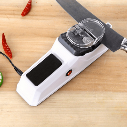 USB Electric Knife Sharpener - Quick Sharpening For Straight Knives & Scissors - Multifunctional Sharpening Stone Kitchen Gadget For Home & Professional Use