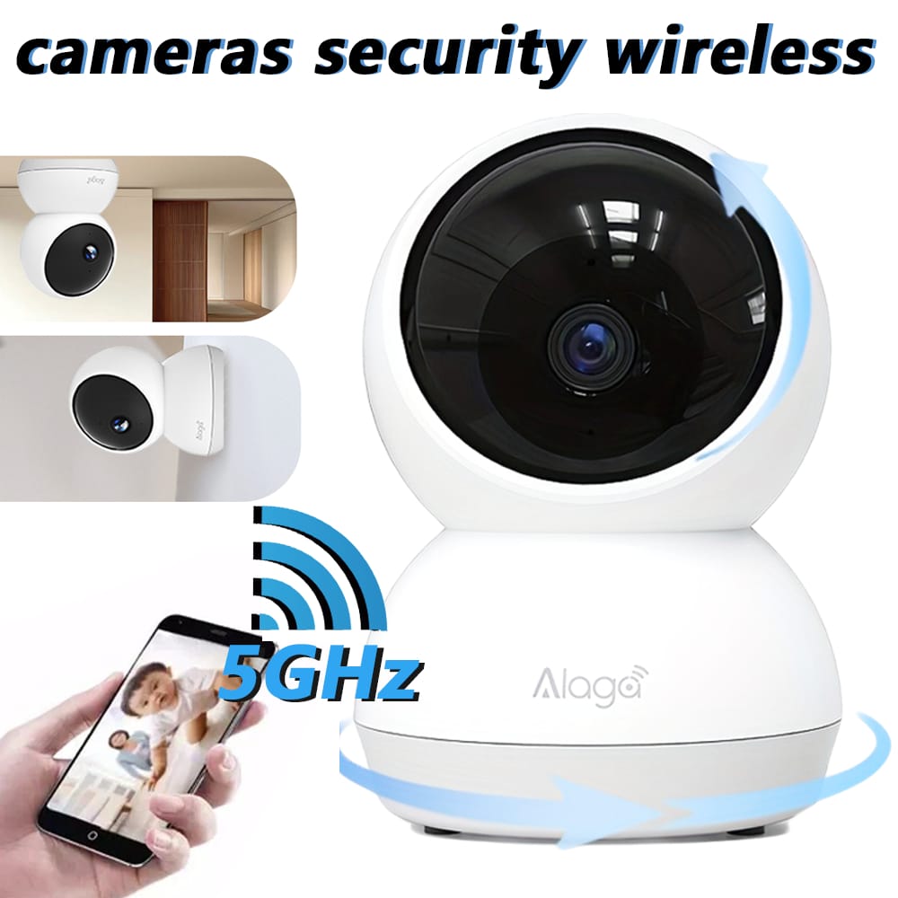 1 كاميرا أمان لاسلكية بدقة عالية 2K، تعمل على شبكا...