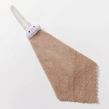 1 pièce Serviette imprimée avec motif d'animal de la forêt mignon, serviette carrée en polaire douce, chiffon de nettoyage absorbant polyvalent pour la décoration de la salle de bain et de la cuisine, été