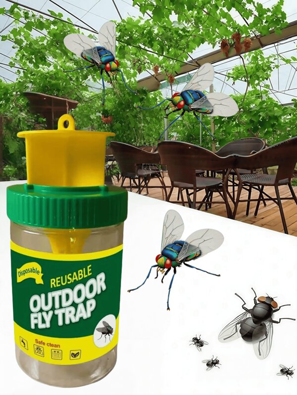 1 Stück Fliegenflasche, Fliegenkollektor, Insekten Motten Sammlerflasche, Fliegenkäfig, Fliegende Insekten können nicht mehr herausfliegen, sobald sie einmal eingetreten sind, ohne Fallen, ohne Köder