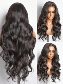 Bling Hair Glueless Wear And Go Human Hair Wig Body Wave 13x4 13x6 360 Lace Front Wig For Women 180% Density Pre-Cut Transparent Invisible Wigs Pre-Plucked With Baby Hairs Ready To Wear Brazilian Remy Hair - Natural Black - 查看 1