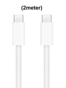 240W USB-C Ladekabel (2 Meter), Apple Ladekabel, Handy Ladekabel, Original Ladekabel - Weiss - Übersicht 4