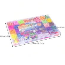 Colorful Rubber Bands, Weaving Loom Kit, 32-Color Rubber Twist Band Kit For Diy Bracelet And Beads Making, Perfect Gift For Beginners