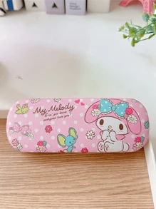 Sanrio Astuccio per occhiali carino con il personaggio Kuromi viola per donna, organizer per gioielli e occhiali da sole rosa con stampa My Melody, resistente e compressibile, accessorio portaocchiali estivo blu Cinnamoroll essenziale per auto e viaggio, portaocchiali da scrivania per scuola e ufficio, articoli Pochacco, regali di gruppo per damigelle, infermiere e insegnanti, regali per ragazze per vacanze e compleanni, articoli autorizzati Sanrio.