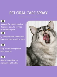 1pc Oral Cleaning Spray, Cleaning Tartar, Tooth Stains, Oral Odor, Fresh Breath, Universal For Cats And Dogs