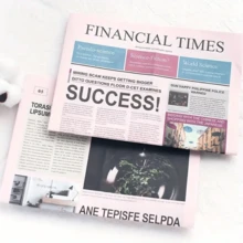 1 件復古舊報紙/英文報紙攝影道具/花卉包裝紙,顏色隨機 - 彩色 - 查看 15