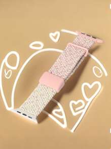 1pc Color Block Magnetic Strap Kids Watch Band Compatible With Apple Watch 38mm 40mm 41mm 42mm 44mm 45mm 46mm 49mm For Girls Boys,Sport Nylon Braided Elastic Loop Replacement Bracelets Compatible With Apple Watch Series10 9 8 7 6 5 4 3 2 1 SE Ultra1/2 For Woman Man Small Wrist