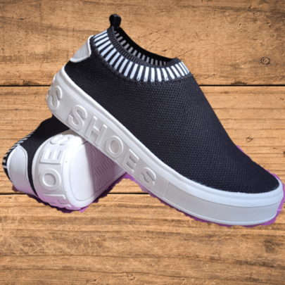 Tênis Feminino Adulto Calce Fácil Tênis Meia Confortável Macio Moderno Estiloso