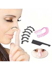 1/3/5 件硅胶鼻夹，鼻形器，鼻夹美容工具，鼻夹，鼻托，鼻塞 - 粉色 - 查看 14