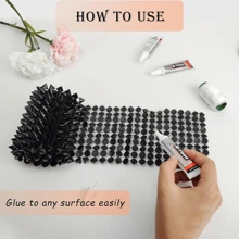 1 Yard Spike For Crafts Stude For Clothing, Cone Flatback Plastic Trim Mesh For Party Decoration Costume DIY Crafts, Can Be Used On Jackets, Shoes, Bags, Arts And Crafts, Various Colors