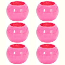 GOQODO 6 Stück Discokugel Vasen, multifunktionale Discokugel Pflanzschale Kerzenhalter, bunte Hochzeits-Tischdekoration für Hochzeit, Party, Geburtstag, Heimdekoration, Make-up Aufbewahrung, Süßigkeiten-Glas, kreatives Geschenk, Künstliche Blumendekoration