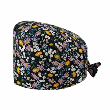 1 pieza Gorra de trabajo para mujer de poliéster con estampado geométrico, apta para médicos, enfermeras o trabajos de limpieza, práctica, antibacteriana y antipolvo, adecuada para primavera, verano, otoño e invierno