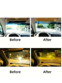 Tấm che nắng ô tô 2 trong 1 ngày và đêm - Chống chói, Chống tia UV, Đa năng, Giảm chói và Độ sáng cao, Chất liệu ABS, Vừa vặn với mọi loại xe, Khóa nút, Phù hợp với hầu hết các loại xe - A - Xem 5
