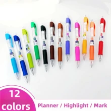 1 支时尚多色伸缩圆珠笔，艺术家绘画计划笔，12/8/6/4 颜色选项，水彩笔，用于 DIY 日记、绘画、涂鸦、大容量记号笔学校用品，返校