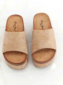 Revreal Schwarze Plateau-Sandalen – Lässig mit einem kräftigen Rand Bohemian Niedlich Elegant Elegant Resort Mode Strand Lässig Freizeit Nieteneinlage Strand - Khaki - Übersicht 4