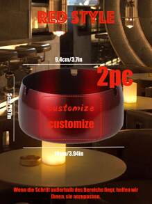 Customized Stainless Steel Windproof Ashtray, 1/2/10pcs Set, Personalized Text/Design, Gift For Men, Suitable For Store, Balcony, Living Room, Garden