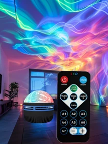 1 USB Aurora Borealis Projector Light, Creating A Magical And Wonderful Night Light Of The Milky Way And Starry Sky For Any Room. With A Remote Control For Remote Adjustment, It Offers A Multi-Color Light Show. The Galaxy Star Aurora Borealis Projector Light Is A Novel Decorative Light For Bedrooms And Living Rooms. It Is The Perfect Ideal Atmosphere Light For Home Theaters, Ceilings, Birthdays, Parties, Camping, And Weddings. It Is A Perfect Gift - ánh sáng đa sắc - Xem 7