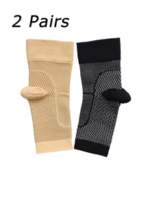 Compression Socks - Moisture-Wicking Nylon Blend, Reinforced Heel & Toe, Ankle Protection & Improved Circulation - Unisex Athletic Socks For Running, Hiking, All-Season Wear, Hiking Gear, Sporty Look, Breathable Fabric