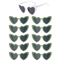 11pcs Women's Heart Shaped Sunglasses Fashion Cat Eye Heart Shape Sunglasses Retro Cute Vintage Cute Sunglasses