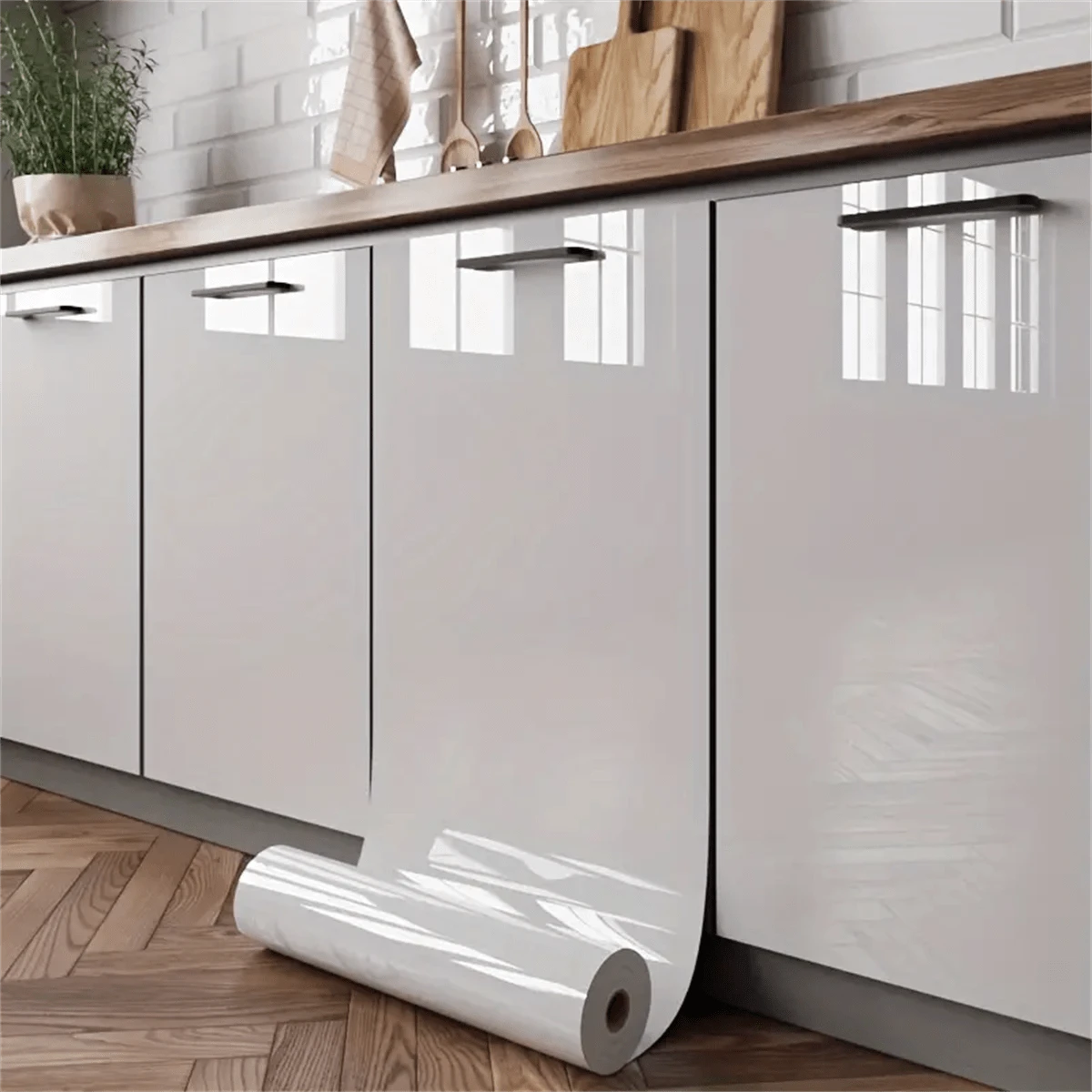1 Rolo de Papel de Parede de Cozinha Pelado e Colado, Papel de Contato Adesivo Vinílico Resistente a Óleo e Água, Fácil de Aplicar em Bancadas e Móveis, Decalques de Parede de PVC Removíveis para Decoração de Casa e Sala, Papel de Parede, Adesivos de Parede Banheiro, Decoração de Parede, Adesivos de Parede