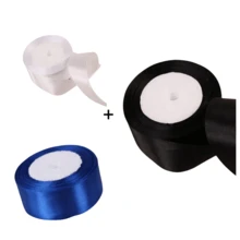 3 piezas de 4cm de cinta de satén, cinta decorativa para empaquetar cajas de regalo de colores, accesorios de ropa, decoración de fiestas de cumpleaños y festivales, cinta decorativa para hacer flores de rosa DIY - Multicolor - Ver 19