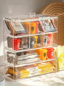 1 pièce Boîte de rangement rectangulaire avec couvercle en matière PP transparente ! Cette boîte de rangement, fabriquée dans un matériau PP durable, est conçue pour les amateurs de thé. Le design transparent et le couvercle inclus vous permettent de stocker et de visualiser facilement vos sachets de thé, mélanges de boissons et petits paquets d'assaisonnement. De retour à l'école