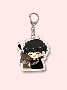 1pc Kpop Star Acrylic Cartoon Keychain/Anime Keychain/Friendship Keychain: Featuring Characters Bag Accessories, Funny Jewelry, And Fans Gifts. Ideal For Boyfriends, Girlfriends, Family Members, Teachers, Party Gifts, ARMY-Themed Cell Phone Decorations.