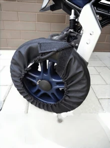 2pcs/1set Baby Stroller Wheel Covers, Large Universal Baby Stroller Wheel Protectors, Elastic Polyester Dust-Proof Wheel Covers For Outdoor/Rainy Day Use, Clean Indoor Floors, Ideal Thanksgiving & Christmas Gifts