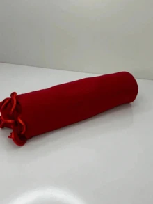 1pc Women's Casual Solid Color Soft Modal Headscarf With Ruched Edge, Arabian Conservative Solid Color Long Scarf Suitable For Daily Use For Dress - Burgundy - View 2