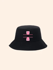 1pc Kids 26 Letter Custom Bucket Hat, Personalized Fashionable Versatile, Suitable As Gift, Fits Boys And Girls Daily Wear - Multicolor - View 7