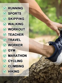 Compression Socks - Moisture-Wicking Nylon Blend, Reinforced Heel & Toe, Ankle Protection & Improved Circulation - Unisex Athletic Socks For Running, Hiking, All-Season Wear, Hiking Gear, Sporty Look, Breathable Fabric