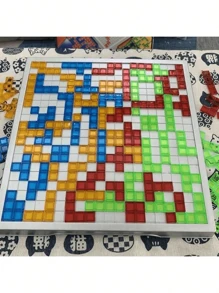 1 pieza - Juego de mesa de rompecabezas intelectual Blokus, versión en inglés, juegos de fiesta para familia, set para 2 jugadores/4 jugadores