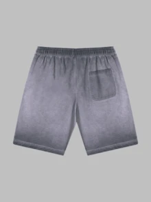 Men's Black Shorts With Panther Graphic Print - Casual Loungewear Summer Short Teenager's Breeches-Father'd Day Gift Choice-Daily Essential-Cheaper Item-Men'slacks - 灰色 - 查看 3